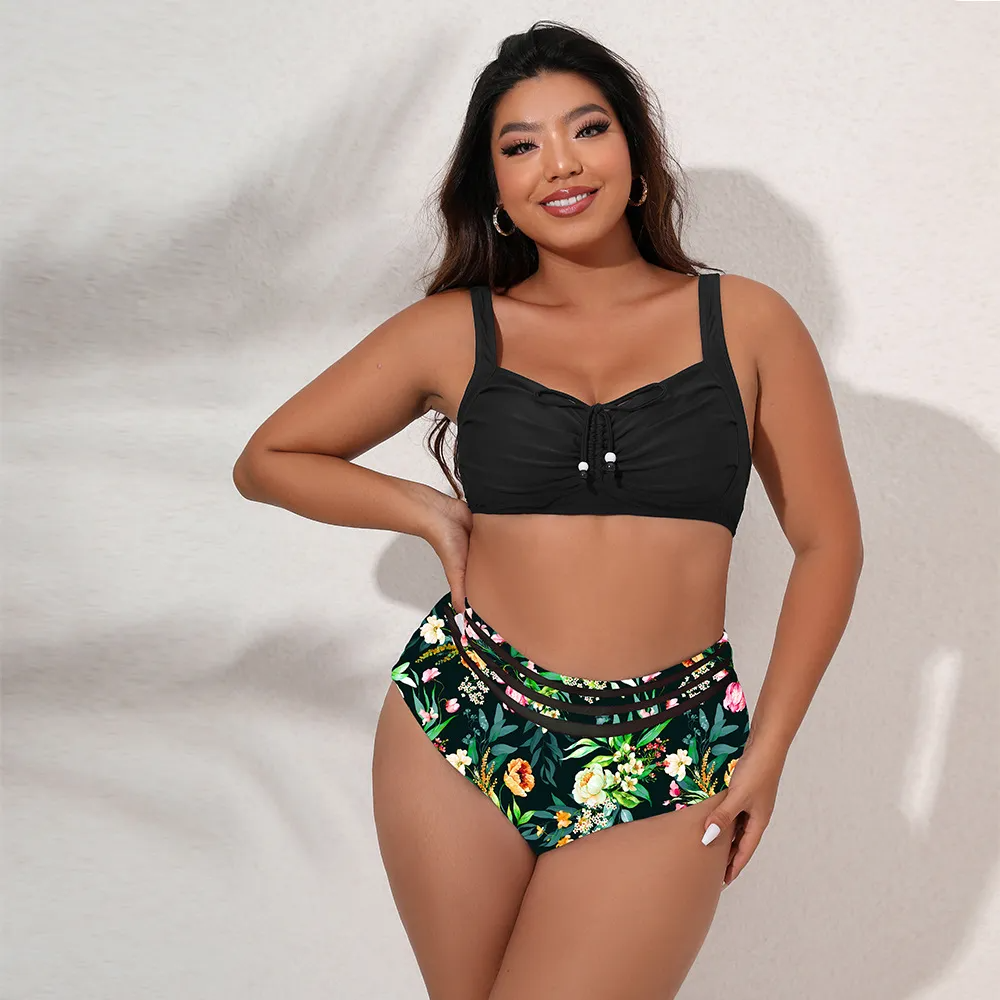 3AB204 Sonia Sling Flower Swimsuit Set