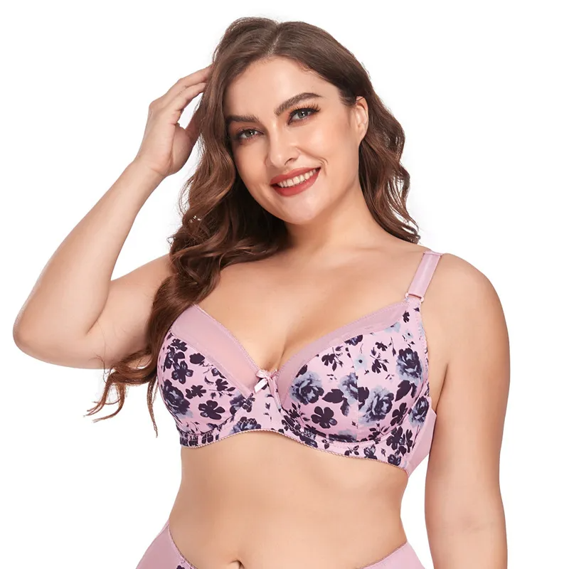 3AAB024 Fabiana Sexy Lace Floral Printed Bra